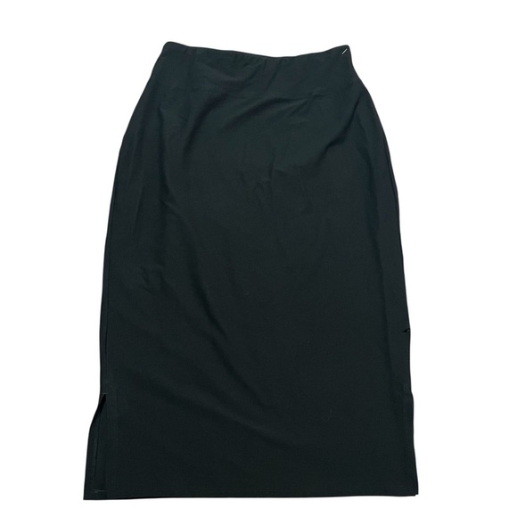 Eileen Fisher Classic Black Pencil Skirt Size Medium Basics Office Business Maxi - Picture 1 of 7